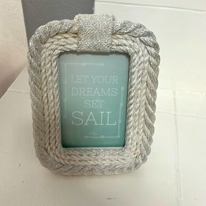 Nautical White and Silver Frame Size 4 x 6.